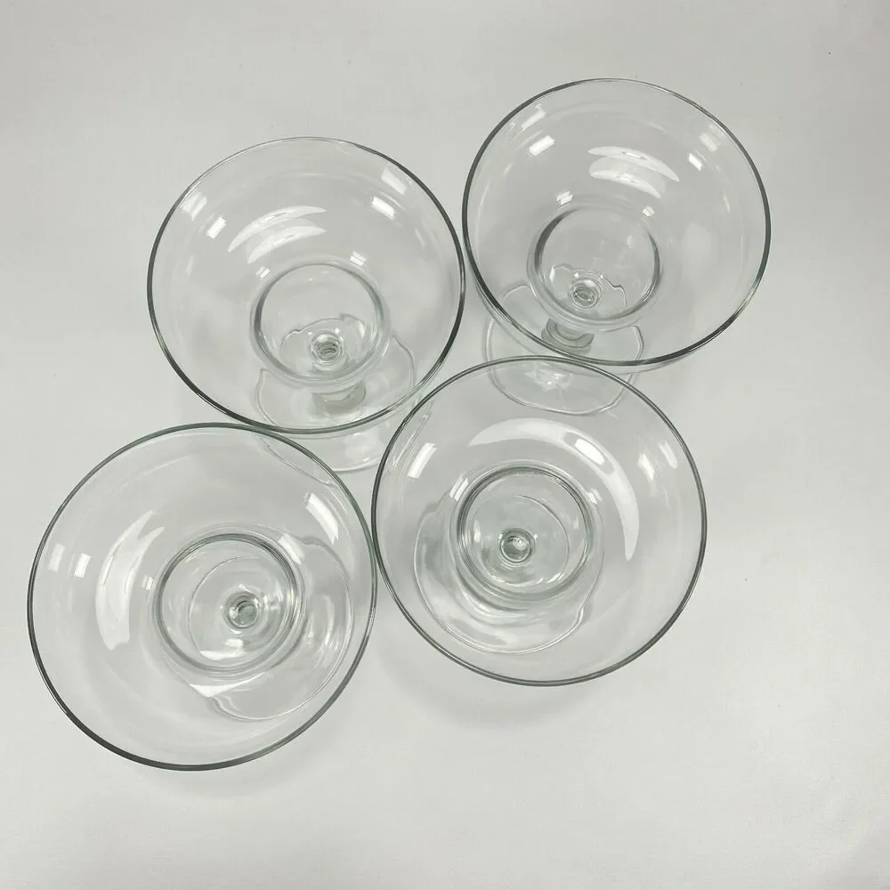 4 Libbey Metropolis Clear Margarita Glasses Set 6